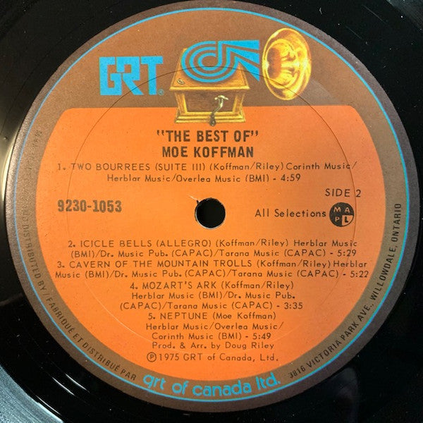 Moe Koffman Best Of Moe Koffman 1975 Jazz / Funk / Soul (vinyl)