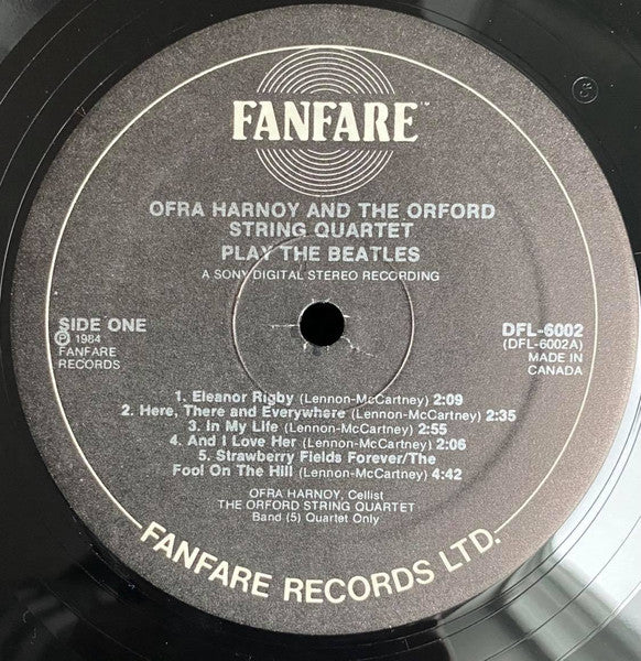 Ofra Harnoy & Orford String Quartet – Play The Beatles - Classical (Vinyl) Mint Copy