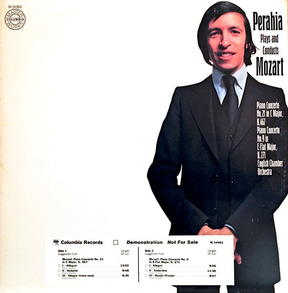 Perahia Plays And Conducts Mozart English Chamber Orchestra – Piano Concerto No. 21 In C Major, K. 467 / Piano Concerto No. 9 In E-Flat Major, K. 271 - Promo Vinyl