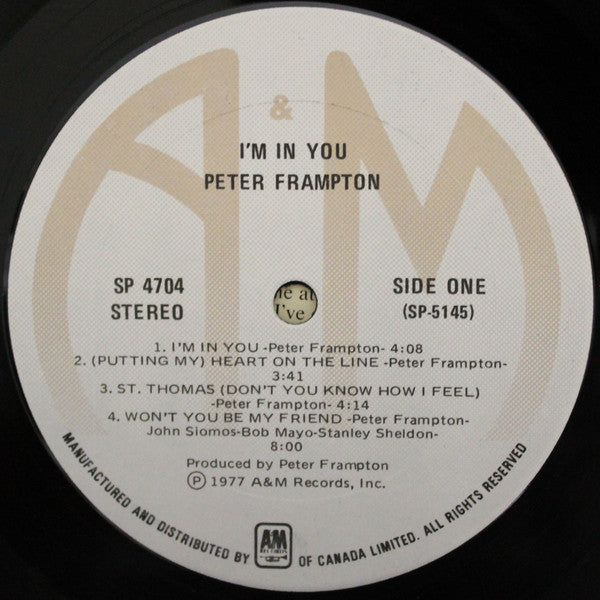 Peter Frampton – I'm In You - Rock & Roll, Pop Rock - (vinyl)