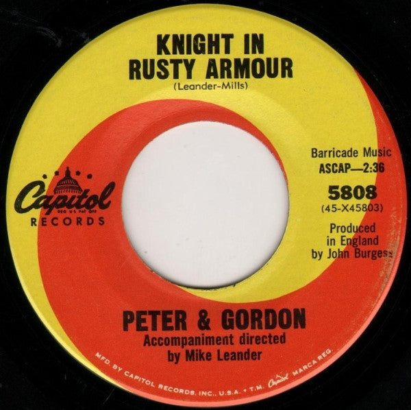 Peter & Gordon – Knight In Rusty Armour - 1966-Pop ( 45 single)