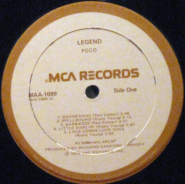 Poco - Legend -1978 Pop Rock (vinyl )