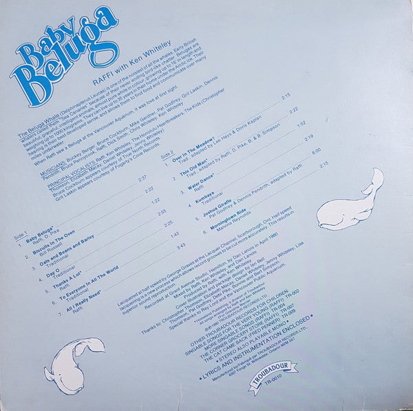 Raffi With Ken Whiteley – Baby Beluga - 1980- Pop, Children's, Folk, (Rare Vinyl) Mint