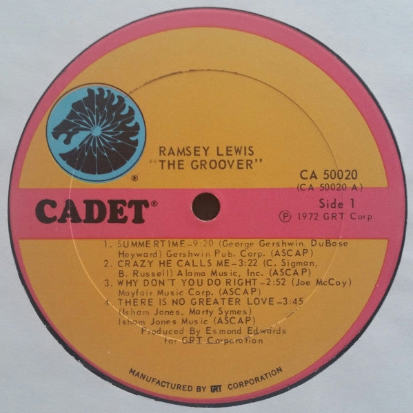 Ramsey Lewis – The Groover - 1972-Modal, Cool Jazz (vinyl)