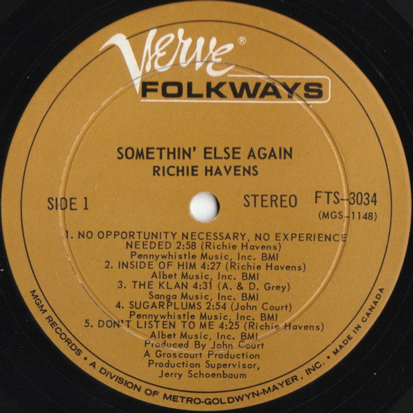 Richie Havens – Somethin' Else Again - 1967 - Folk,Rock,Jazz (Vinyl)