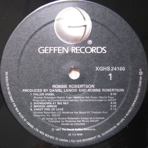 Robbie Robertson – Robbie Robertson -1987- Classic Rock ( vinyl ) Mint Copy