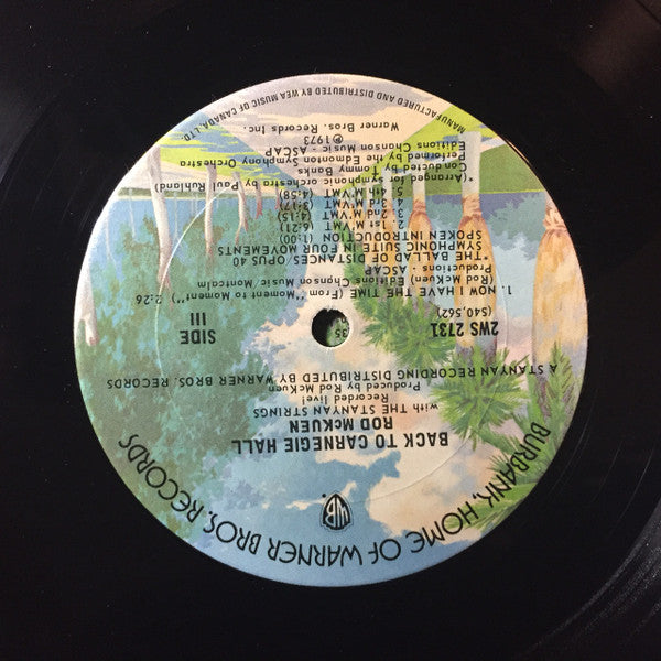 Rod McKuen – Back To Carnegie Hall With The Stanyan Strings Recorded Live! 2 lp set- 1973-Folk, World, & Country (Vinyl)