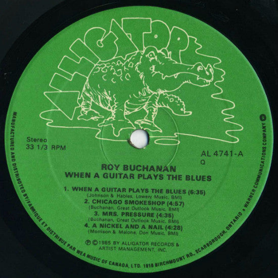 Roy Buchanan – When A Guitar Plays The Blues 1985 Genre: Rock, Blues Style: Electric Blues, Blues Rock (Vinyl)