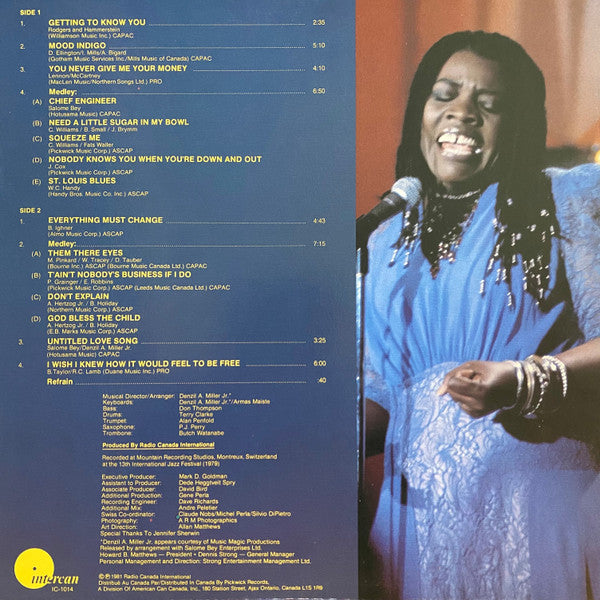 Salome Bey – In Montreux – 1978 – Jazz/Blues (Vinyl) Near Mint