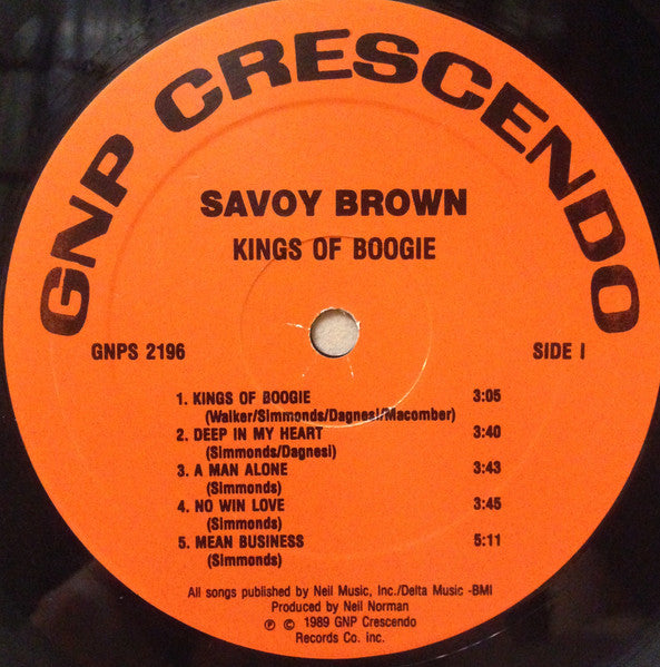 Savoy Brown – Kings Of Boogie -1989-Rock, Blues Style: Blues Rock (Vinyl)
