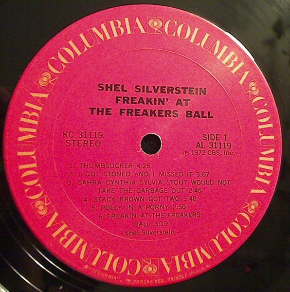 Shel Silverstein – Freakin' At The Freakers Ball -1972-Rock, Funk / Soul, Non-Music, Folk, World, Country Rhythm Blues, Speech (Vinyl)