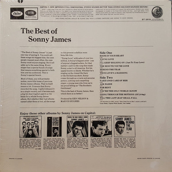 Sonny James – The Best Of Sonny James - Folk, World, & Country (VInyl) Near Mint