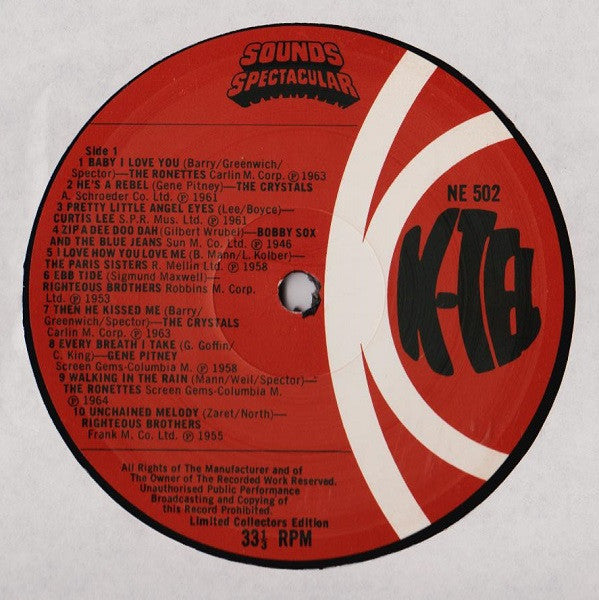 Sounds Spectacular 20 World Wide Hits 1974-Vocal, Pop Rock, Doo Wop (Vinyl) Produced by Phil Spector