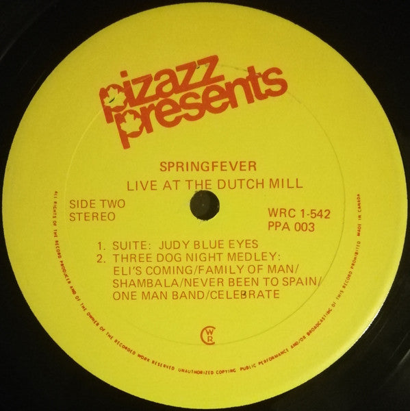 Spring Fever - Live At The Dutch Mill - Rare 1978 (vinyl)