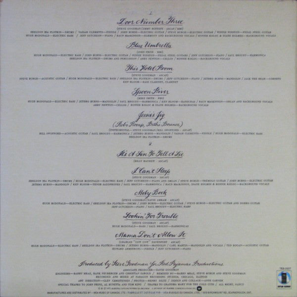 Steve Goodman – Jessie's Jig & Other Favorites -1975-Rock (vinyl)