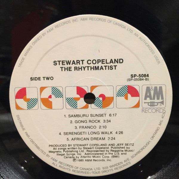 Stewart Copeland - The Rhythmatist ( Ex-Police drummer ) :Jazz, Rock, Reggae (vinyl)