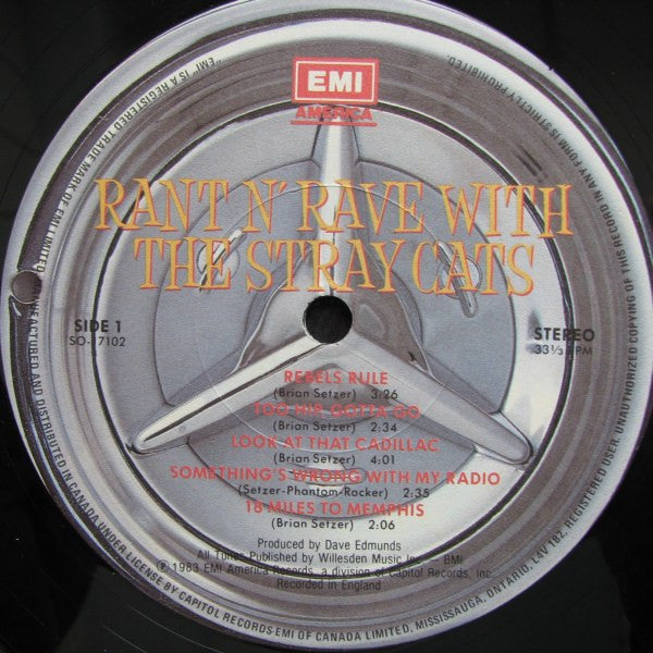 Stray Cats – Rant N' Rave With The Stray Cats 1983- Rockabilly (vinyl) Mint