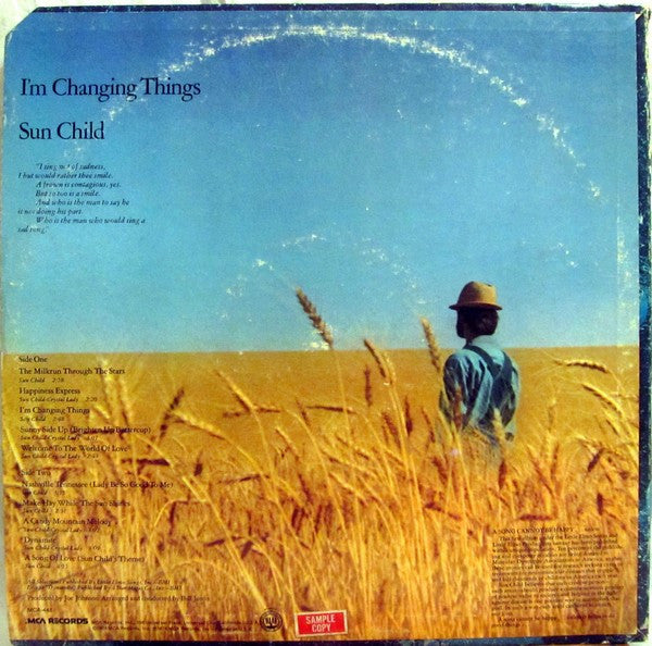 Sun Child – I'm Changing Things - 1974-Rock, Pop Style: Ethereal, Folk Rock (vinyl)