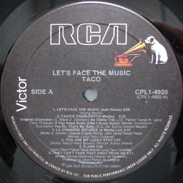 Taco – Let's Face The Music - 1984-Electronic, Pop Style: Synth-pop, Vocal (vinyl)