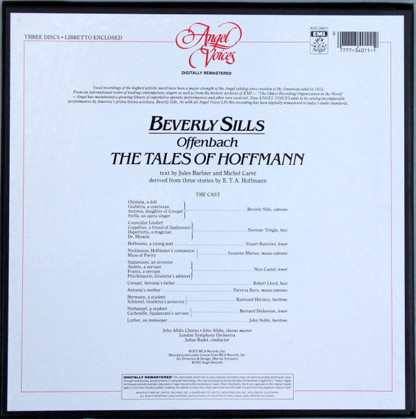 Offenbach - Beverly Sills, Norman Treigle, Stuart Burrows, Susanne Marsee, Nico Castel, London Symphony Orchestra, Julius Rudel – The Tales Of Hoffmann - 2LP SET- Vinyk - NM