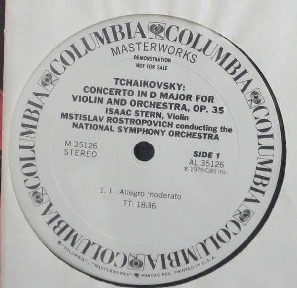 Stern, Rostropovich Tchaikovsky National Symphony Orchestra – Violin Concerto / Meditation, Op. 42, No. 1 (vinyl)