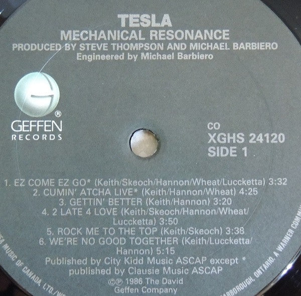 Tesla – Mechanical Resonance – 1986 – Hard Rock / Glam Metal (vinyl)