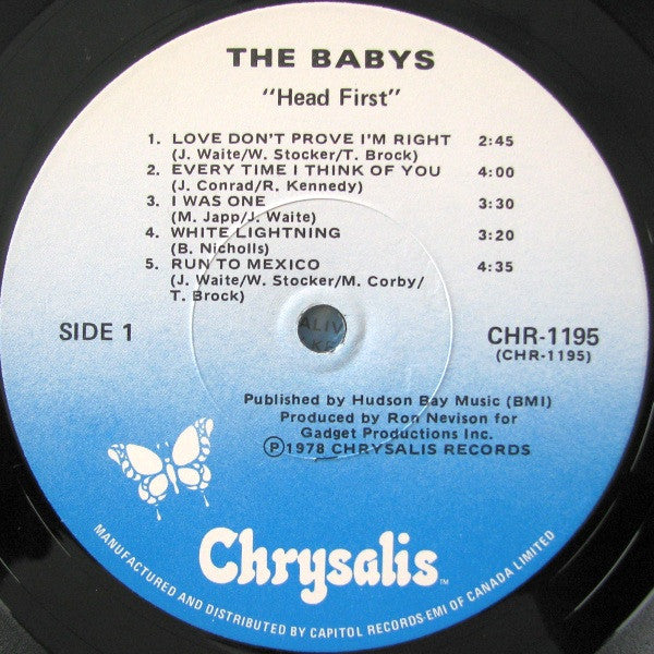 The Babys – Head First - Pop Rock (Vinyl) Near Mint