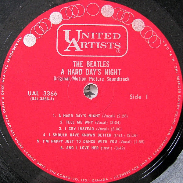 The Beatles – A Hard Day's Night (Original Motion Picture Sound Track) Rock( Clearance vinyl) scuffing