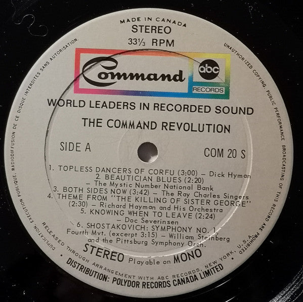 The Command Revolution The Spirited Sounds Of 1969 - Electronic, Jazz, Rock, Blues, Folk, World, & Country Style: Blues Rock, Lounge, Psychedelic Rock (Vinyl)