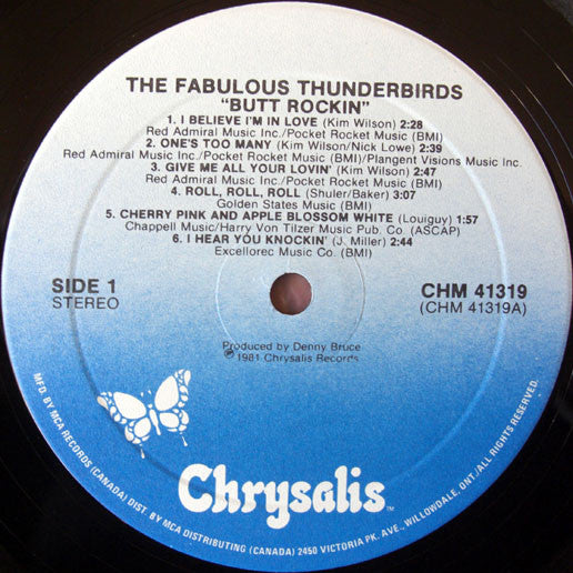The Fabulous Thunderbirds – Butt Rockin' - 1981- Rock, Blues Style: Texas Blues, Rock & Roll ( Vinyl) Mint
