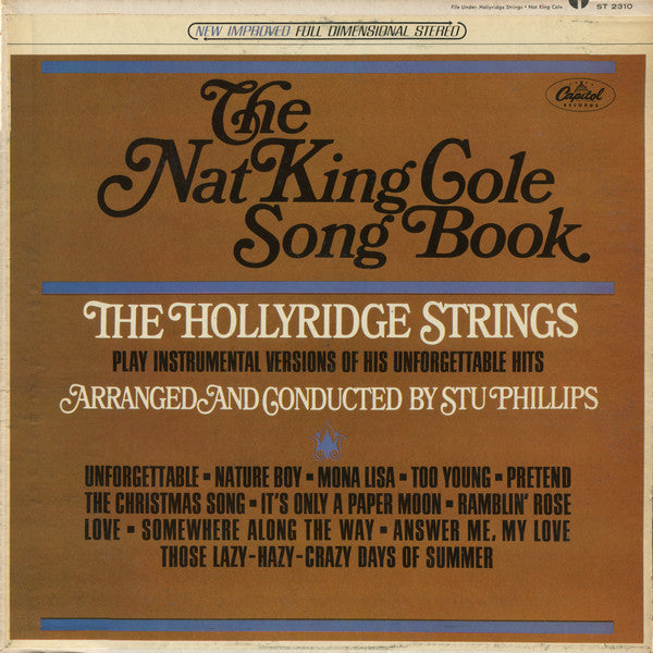 The Hollyridge Strings – The Nat King Cole Song Book - 1965-Lounge, Easy Listening, Instrumental (vinyl)
