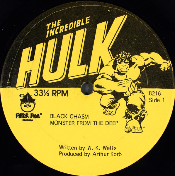 The Incredible Hulk - 1978- Children's Style: Story ( Rare Vinyl )