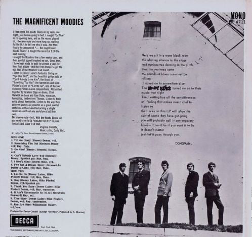 Moody Blues " The MAGNIFICIENT MOODIES" 1965- ( Mono UK Release - Vinyl ) Rock, Funk / Soul ( Repress Vinyl)