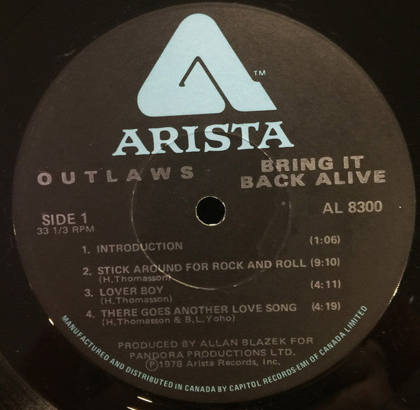 Outlaws – Bring It Back Alive- 2 lps-1978-Country Rock, Southern Rock (vinyl)