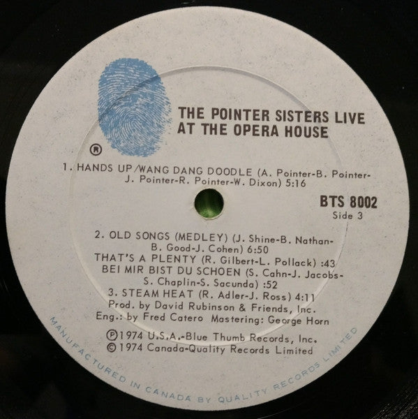 The Pointer Sisters – The Pointer Sisters Live At The Opera House - Soul, Funk 2 lps ( vinyl )