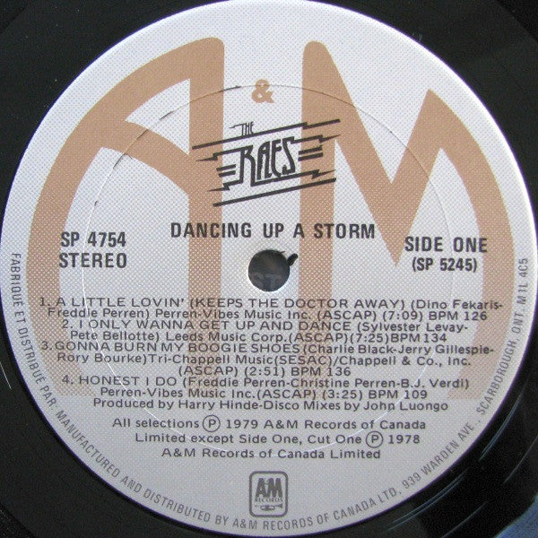 The Raes – Dancing Up A Storm - 1979- Funk / Soul, Pop ( clearance vinyl ) BARGAIN BIN