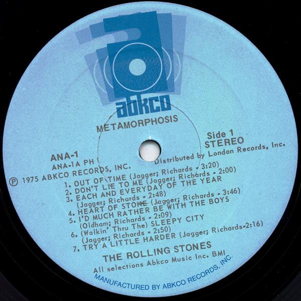 Rolling Stones – Metamorphosis 1975 - Classic Rock (vinyl) Great Shape