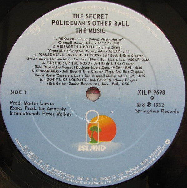 Secret Policeman's Other Ball (The Music)-1982-Beck Collins, Sting,Bob Geldof (vinyl) NM