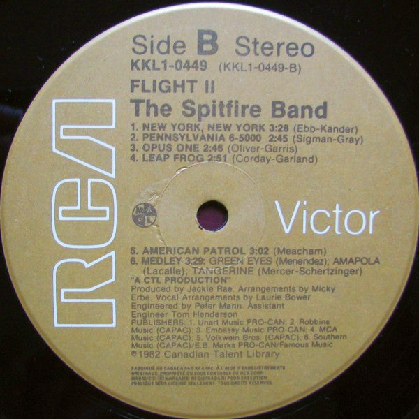 The Spitfire Band – Flight II - 1982-Jazz, Brass & Military,Big