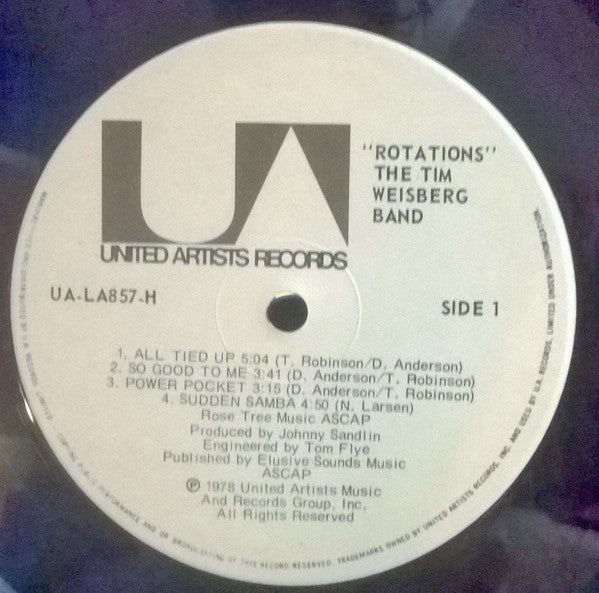 The Tim Weisberg Band – Rotations – Jazz / Fusion / Instrumental (vinyl)