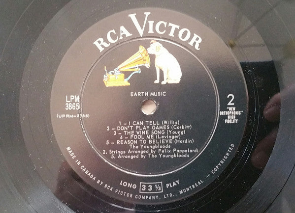 The Youngbloods – Earth Music 1967- Rock Style: Folk Rock (Rare Vinyl)