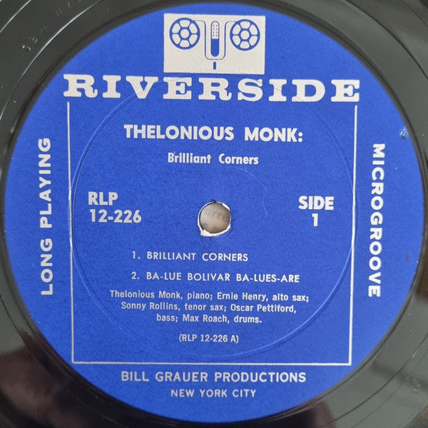 Thelonious Monk – Brilliant Corners US Released: 1958 Genre: Jazz Style: Hard Bop (Rare Vinyl)