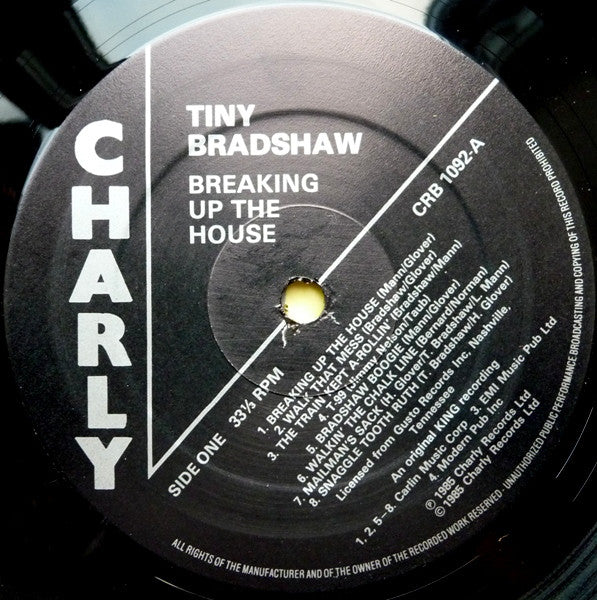 Tiny Bradshaw – Breaking Up The House -1985 Genre: Funk / Soul , Rhythm & Blues ( UK Import Vinyl)