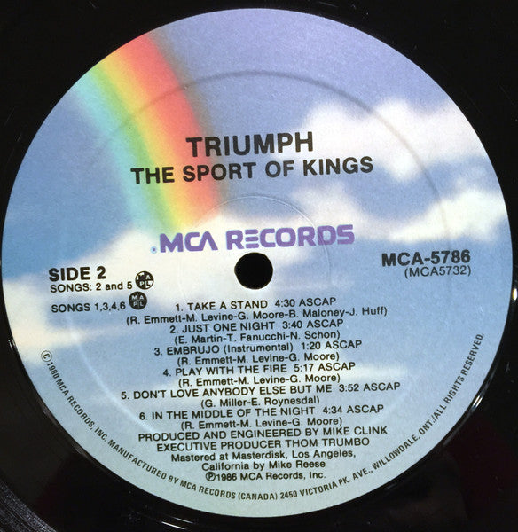 Triumph The Sport Of Kings - 1986-Classic Rock, Hard Rock - (Vinyl)