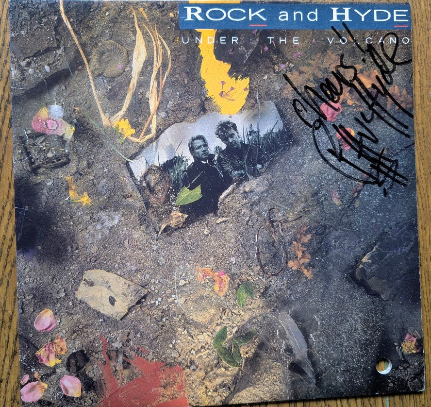 Rock and Hyde -Under the Volcano -1987 Rock , Synth-pop (vinyl) AUTOGRAPHED