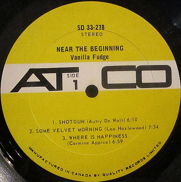 Vanilla Fudge – Near The Beginning -1969 Stereo -Psychedelic Rock (Rare Vinyl)