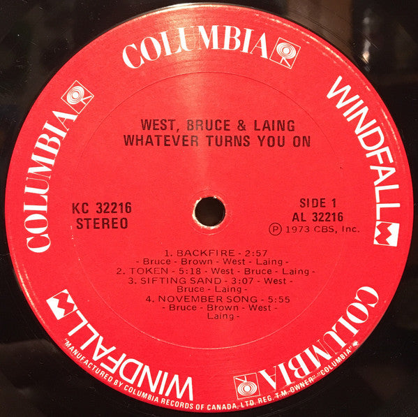 West, Bruce & Laing – Whatever Turns You On 1973Rock Style: Classic Rock (Vinyl)