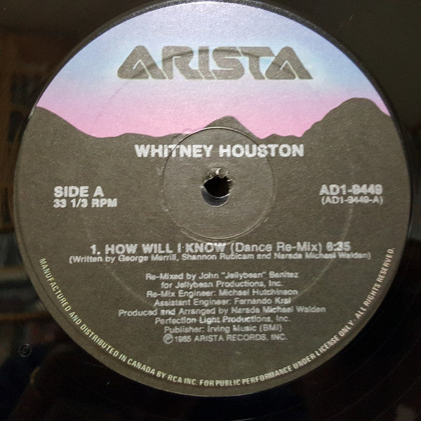 Whitney – How Will I Know - 1985-Electronic Style: Synth-pop, Disco ( Vinyl, 12", 33 ⅓ RPM, Single)