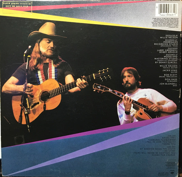 Willie Nelson Featuring the Guitar Of Jackie King – Angel Eyes -1984-Folk, World, & Country Style: Country, Folk (vinyl)
