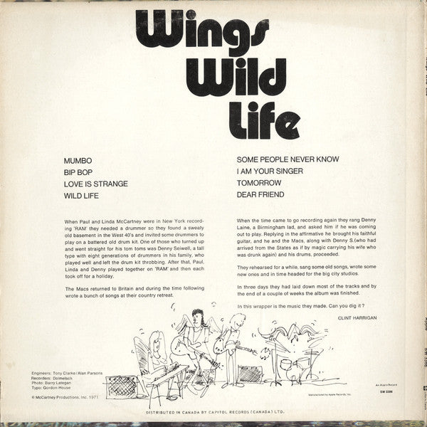 Wings - Wild Life - 1971 Rock (Viny ) Excellent Shape !